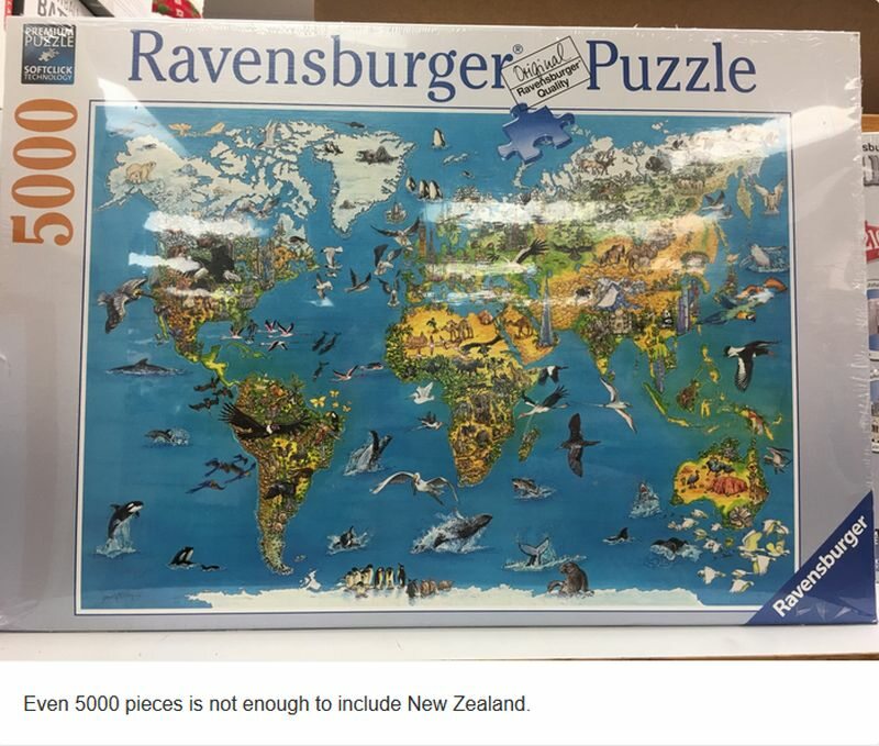 Map without. World Map without New Zealand.